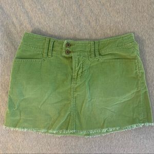 Vintage Y2K low rise mini green skirt